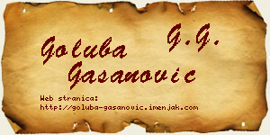 Goluba Gašanović vizit kartica